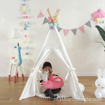 Tenda Infantil de Algodão, Lona, Renda